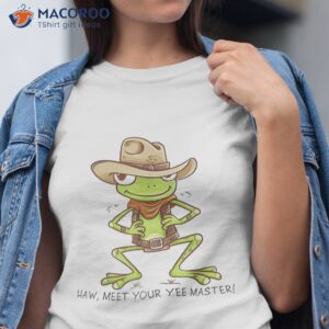 cowboy frog yee master of haw country western toad lover shirt tshirt