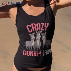 crazy donkey lady lover shirt tank top 2