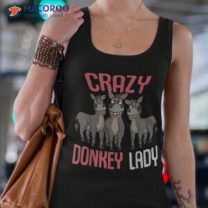 crazy donkey lady lover shirt tank top 4