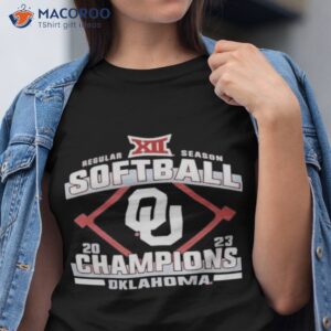 crimson oklahoma sooners 2023 big 12 softball regular season champions shirt tshirt