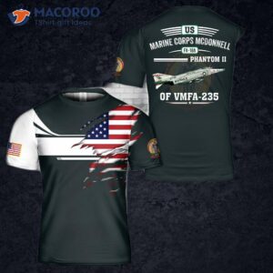 Custom Name Us Marine Corps Mcdonnell F-4 Phantom Ii Of Vmfa-235 3d Shirt