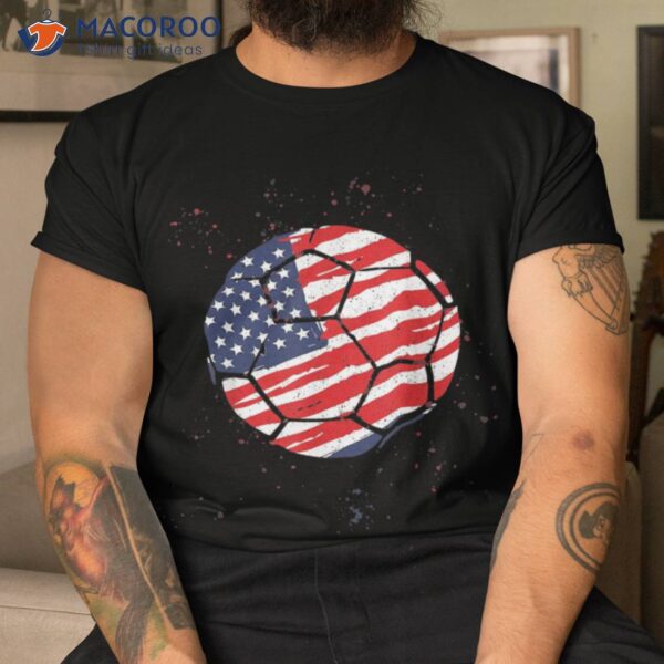 Cute American Flag Soccer 4th Of July Tee For Player Shirt