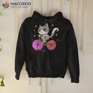 cute cat riding a bicycle gift store motif graphic design ra shirt hoodie