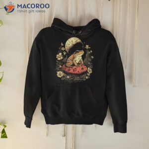 cute cottagecore floral frog aesthetic girls graphic shirt hoodie