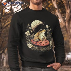 cute cottagecore floral frog aesthetic girls graphic shirt sweatshirt