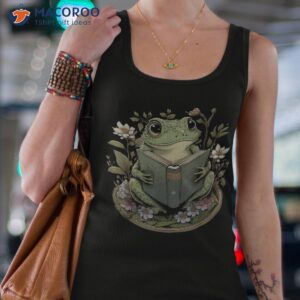 cute cottagecore floral frog aesthetic girls graphic shirt tank top 4