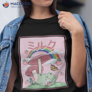 cute cottagecore frog strawberry retro 90s kawaii aesthetic shirt tshirt