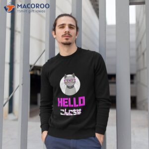 cute grey cat with nerdy pink glasses anime shirt sweatshirt 1