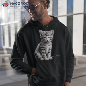 cute grey tabby cat lover kitten shirt hoodie 1