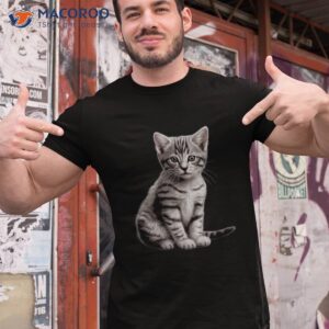 cute grey tabby cat lover kitten shirt tshirt 1