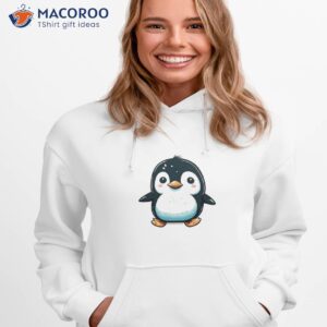 Cute Happy Chibi Penguin Illustration Vector Simple Unisex T-Shirt