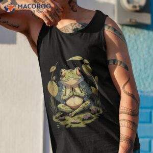 cute meditating frog zen yoga spiritual meditation for shirt tank top 1