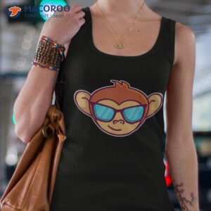 cute monkey with sunglasses for kids who love monkeys shirt tank top 4