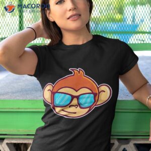 cute monkey with sunglasses for kids who love monkeys shirt tshirt 1