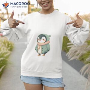 cute penguine with clothes pastel colors unisex t shirt sweatshirt 1