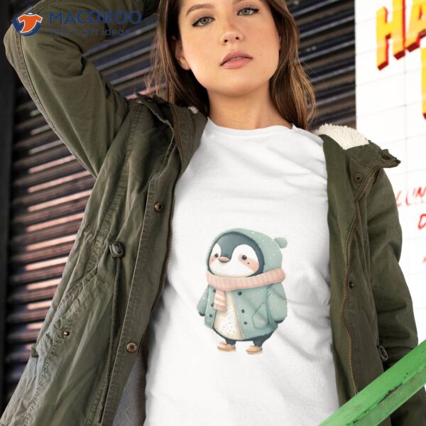 Cute Penguine With Clothes Pastel Colors Unisex T-Shirt