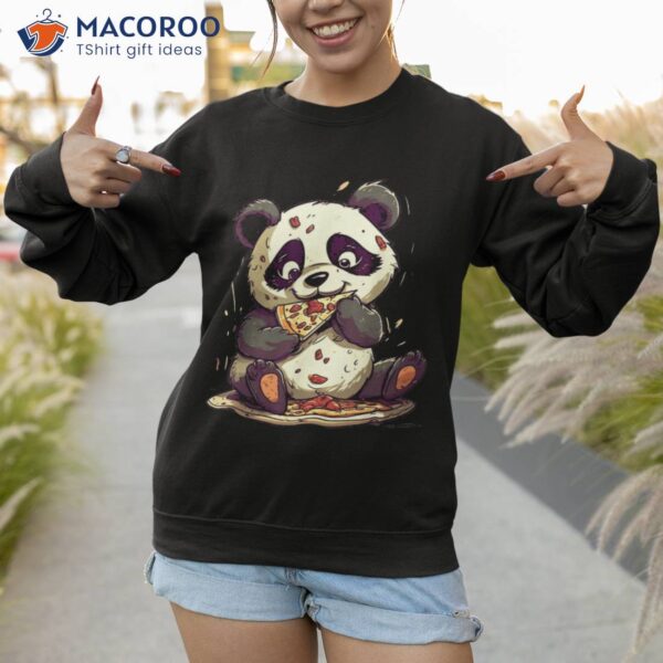 Cute Pepperoni Pizza Panda Bear Calzone Fast Food Teddy Shirt