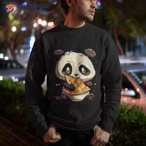 cute pepperoni pizza panda bear calzone fast food teddy shirt sweatshirt