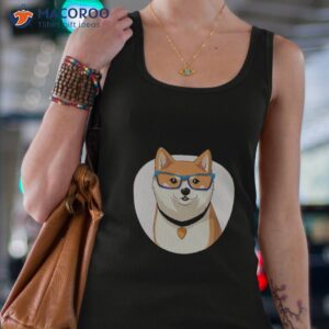 cute shiba inu dog with nerdy blue glasses anime shirt tank top 4