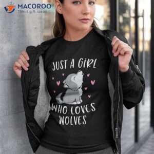 Cute Wolf Shirt For Girls Just A Girl Who Loves Wolves