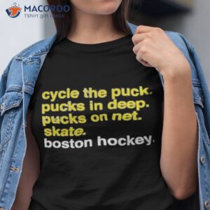 cycle the puck pucks in deep pucks on net skate shirt tshirt