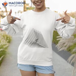 cyclist in absorbing triangles shirt sweatshirt