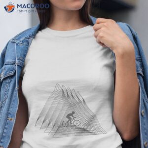 cyclist in absorbing triangles shirt tshirt