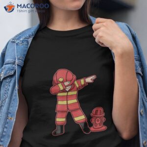 Dabbing Firefighter T Shirt Funny Dab Gift