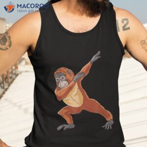 dabbing orangutan for monkey lover shirt tank top 3