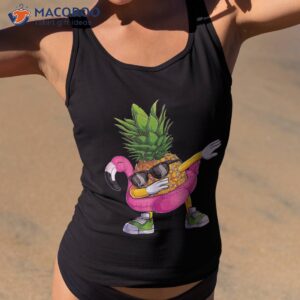 dabbing pineapple flamingo tropical aloha beach hawaiian shirt tank top 2