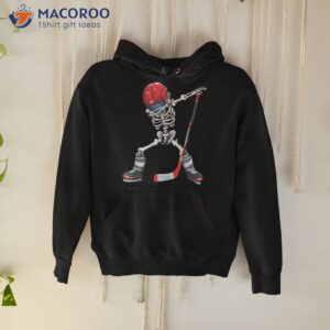 dabbing skeleton hockey halloween costume gift kids boys shirt hoodie