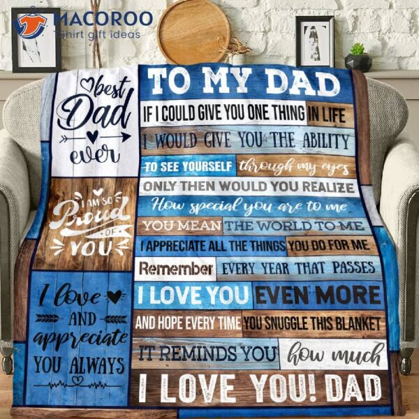 Dad Birthday Gifts For Dad From Daughter Son Best Christmas Dad Gifts Soft Throw Blanket