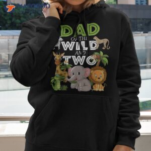 dad of the wild two zoo birthday safari jungle animal shirt hoodie