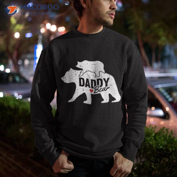 Daddy Bear Fathers Day Cute Baby Cub Papa Dad-a Pops Shirt