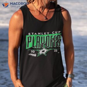 dallas stars 2023 stanley cup playoffs triblend crease t shirt tank top