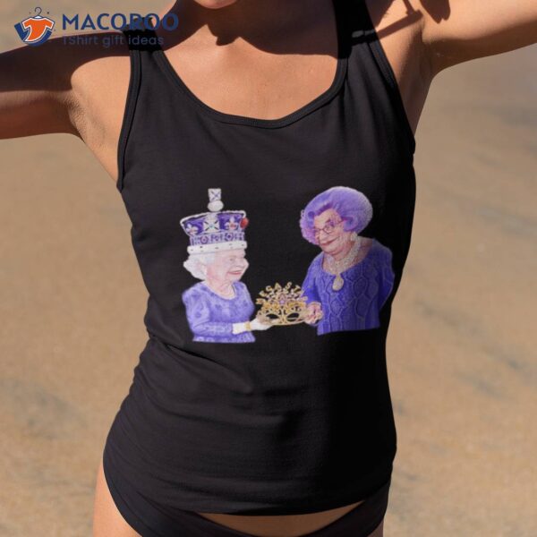 Dame Edna Everage And Queen Elizabeth Ii By James Brennan Shirt