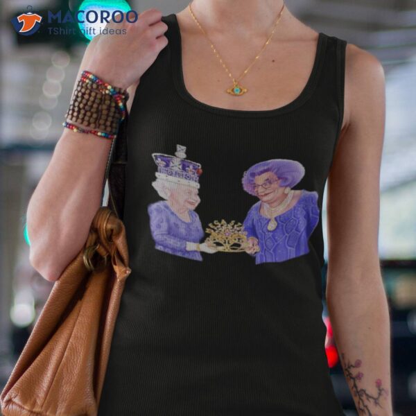 Dame Edna Everage And Queen Elizabeth Ii By James Brennan Shirt