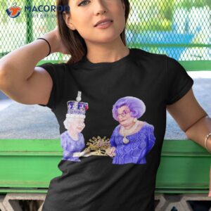 dame edna everage and queen elizabeth ii by james brennan shirt tshirt 1