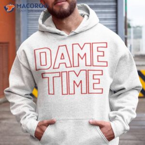 dame time red font star blazers shirt hoodie