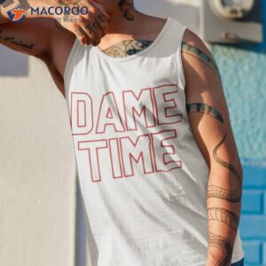 dame time red font star blazers shirt tank top 1