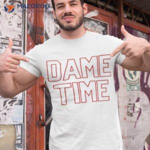 dame time red font star blazers shirt tshirt 1