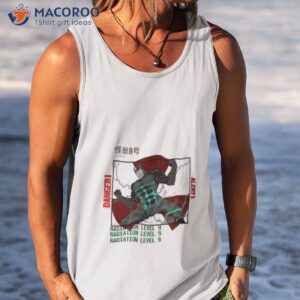 danger alert radtation level 9 kaiju no 8 art shirt tank top