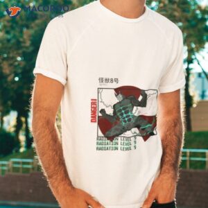 danger alert radtation level 9 kaiju no 8 art shirt tshirt