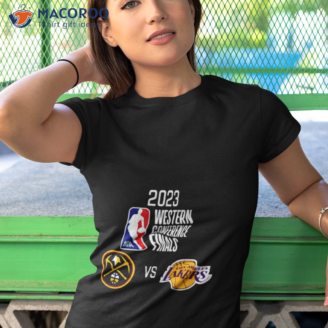 Nba 2023 Western Conference Finals Match Up Denver Nuggets Vs Los Angeles Lakers  T-shirt