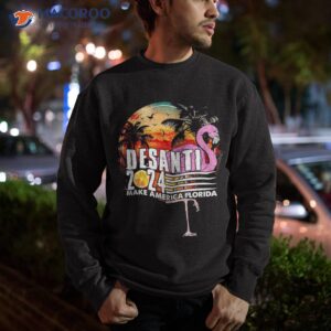 desantis 2024 make america florida flamingo trump v shirt sweatshirt 2