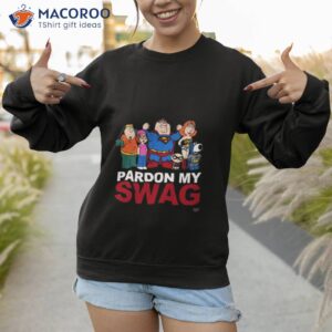 design family guy superheroes pardon my swag 2023 t shirt sweatshirt 1