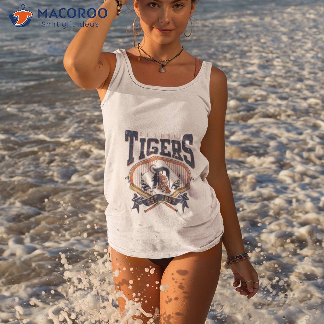 Vintage Detroit Tigers Logo 7 T-Shirt