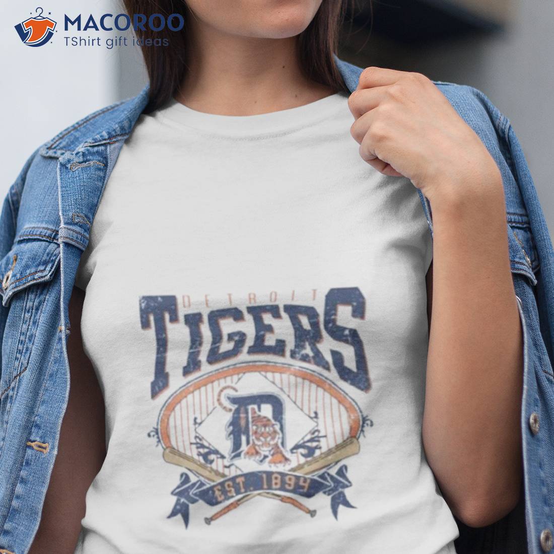 Detroit Tigers Est 1894 Vintage Baseball Shirt