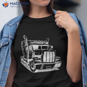 diesel big rig 18 wheeler semi trailer truck driver trucker shirt tshirt