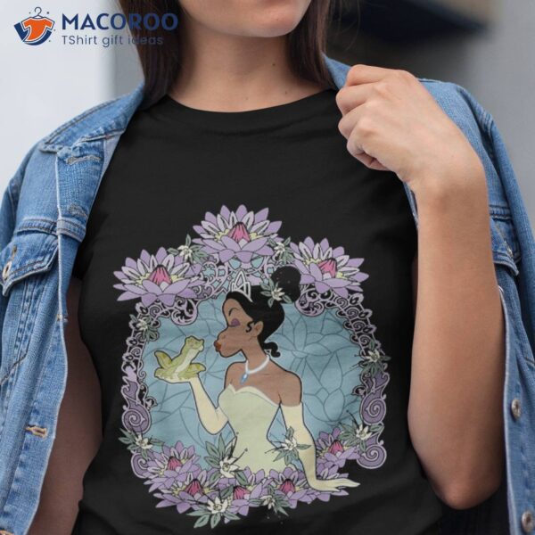 Disney Princess And The Frog Tiana Floral Frame Portrait Shirt